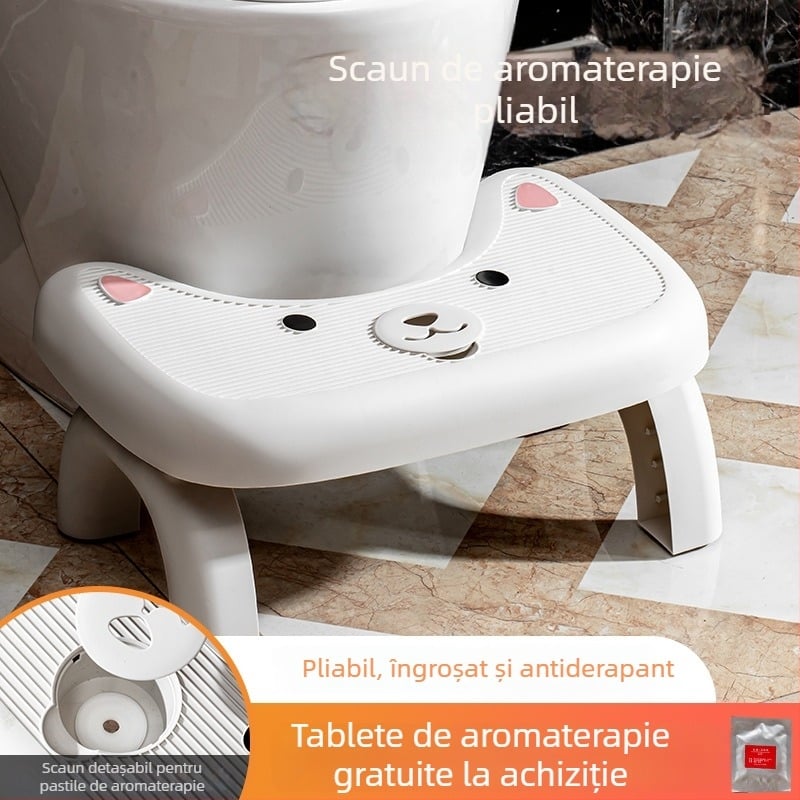 Scaun de toaletă pliabil cu aromaterapie, din plastic, brand Yue chen youpin