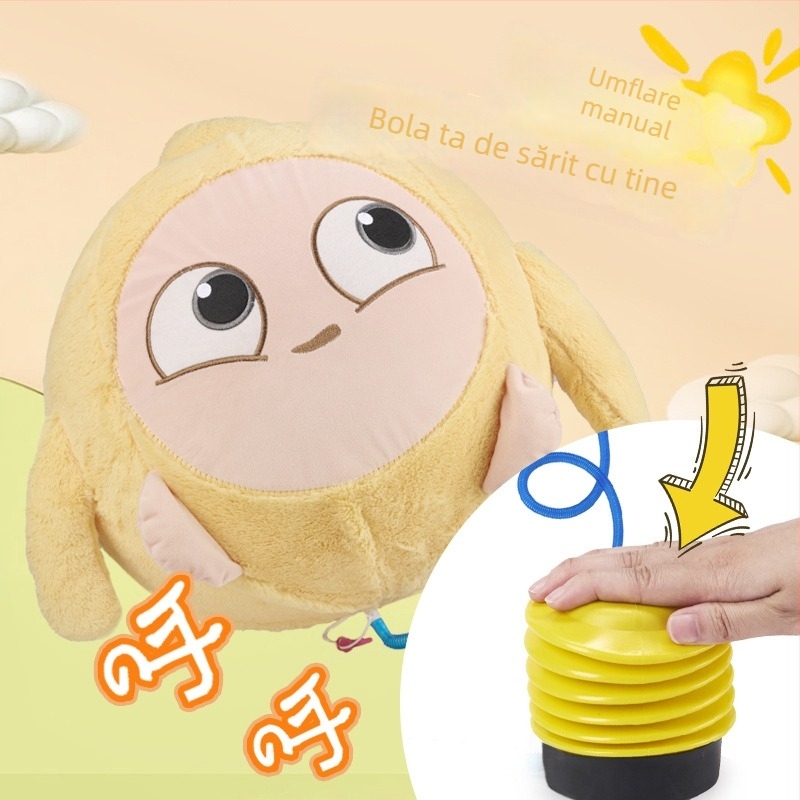 Jucărie pluș gonflabilă în formă de ou, design de desene animate, material PVC