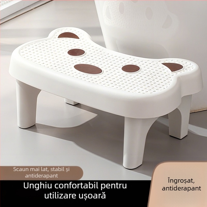 Scaun de sprijin pentru toaletă din plastic, uz casnic — treaptă groasă, nepliabil, model 9236, brand Yuechen Youpin