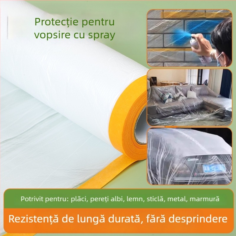 Guokang Acoperire Transparentă pentru Mobilier — Film Plastic Transparent, de Unică Folosință, Protecție Împotriva Prafului pentru Decorul Casei, Personalizare Disponibilă