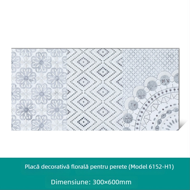 Placă ceramică glazurată din porțelan pentru bucătărie și baie, suprafață lucioasă, antiderapantă și rezistentă la uzură, absorbție de apă 0,5%, rezistență comprimare 2000