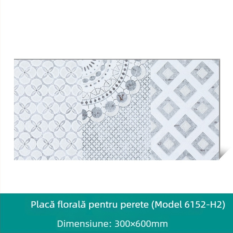 Placă ceramică glazurată din porțelan pentru bucătărie și baie, suprafață lucioasă, antiderapantă și rezistentă la uzură, absorbție de apă 0,5%, rezistență comprimare 2000