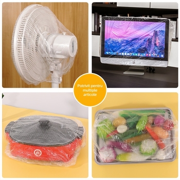 Golden Rabbit Capac antipraf gros pentru electrocasnice: gătitor de orez, cuptor cu microunde, ventilator | Material: plastic (PE/polietilenă) | Model: Capac antipraf gros mare