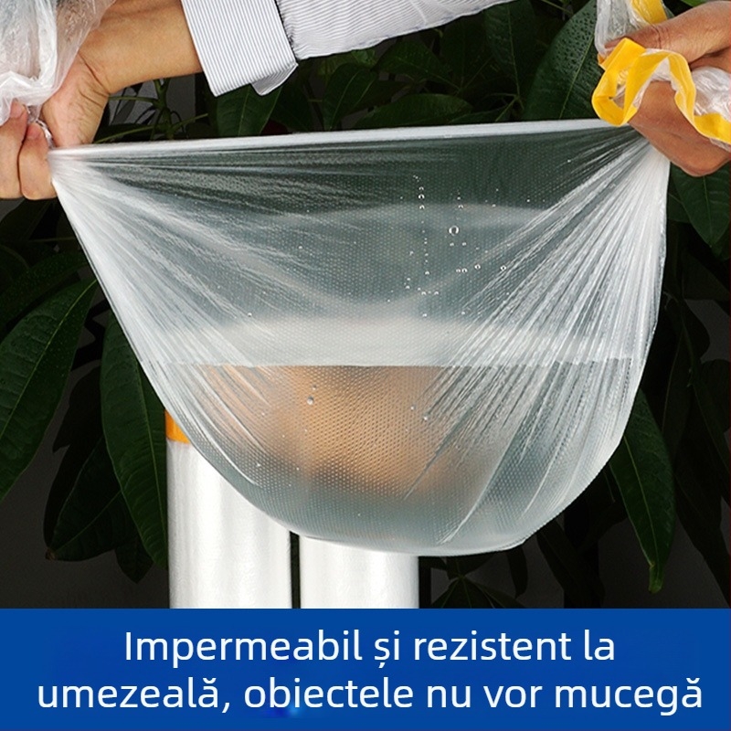 Husă de protecție împotriva prafului pentru paturi și mobilier, plastic, formă pătrată, impermeabilă, de unică folosință
