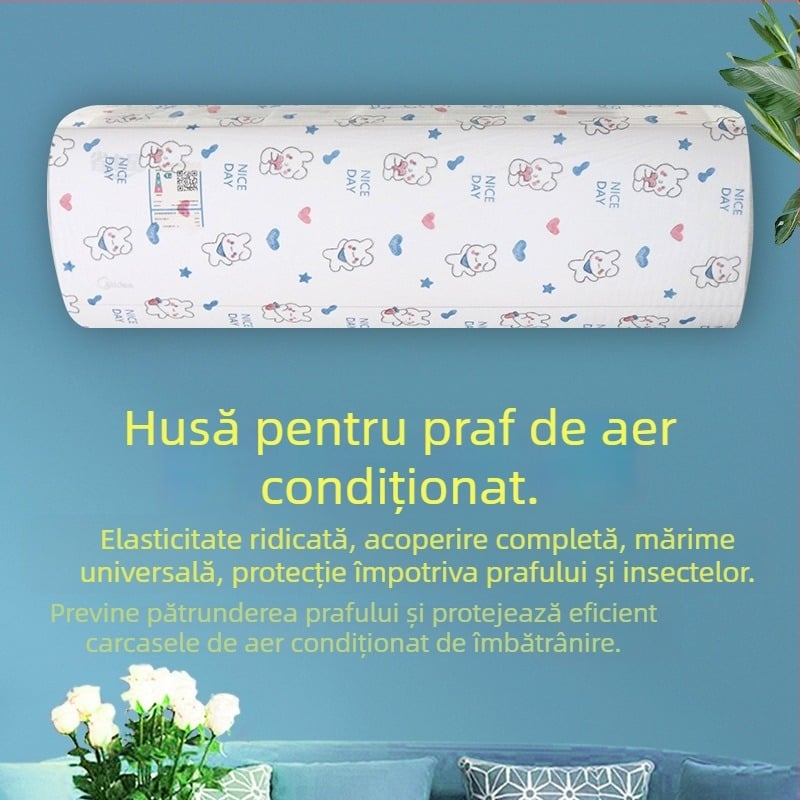 Husă pentru aer condiționat, acoperire totală, țesătură nețesută, stil minimalist modern.