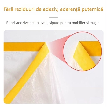 Film protector din plastic, dreptunghiular, pentru decorarea mobilierului și uzul în cămine; transparent, imprimare de logo, personalizabil și poate fi tăiat la dimensiune.