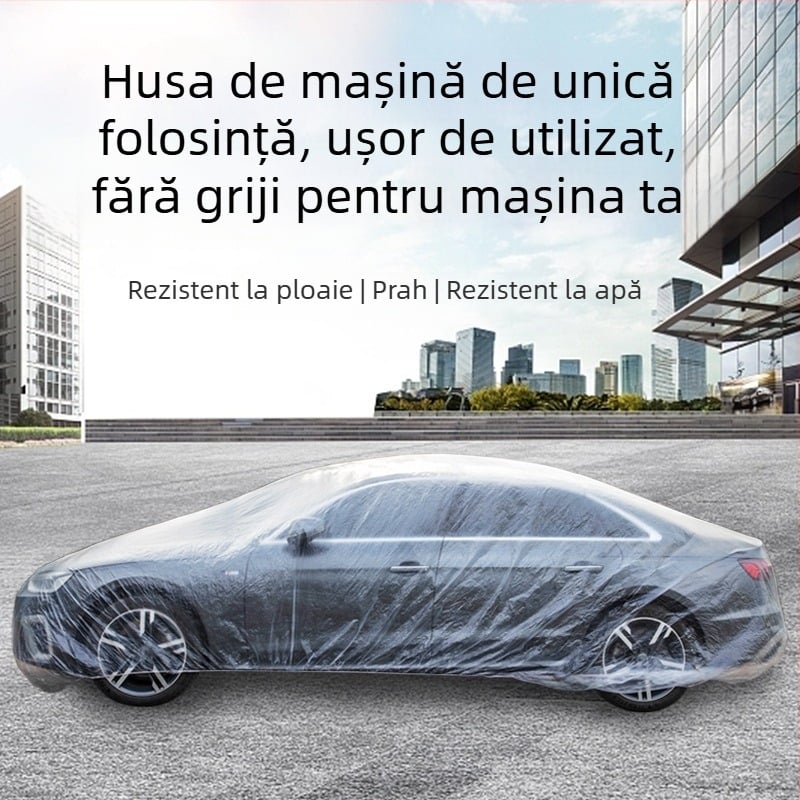 Husa de mașină din film PE transparent, îngroșat, rezistent la ploaie și praf, universală; Brand: Yin chun; Material: Alt; Personalizare: Da; Compatibil: Mașină; Stil: Transparent