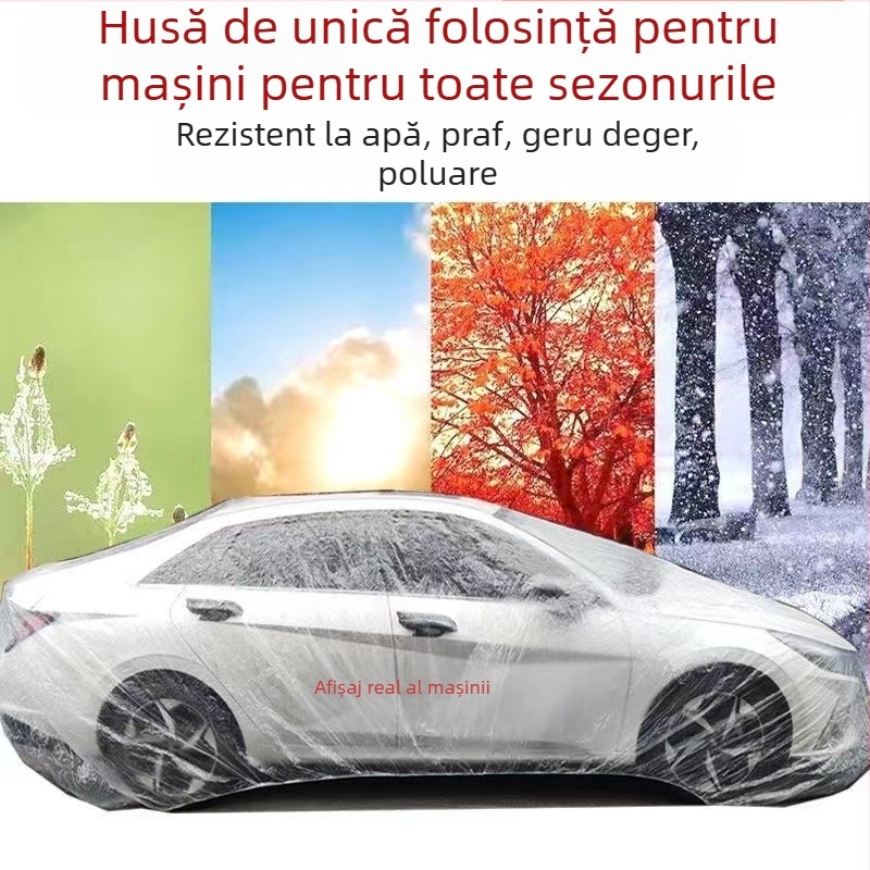 Acoperire auto de unică folosință – film plastic transparent, protecție împotriva prafului, rezistentă la apă (Brand: Altele; Material: Altele; Procesare și personalizare: Nu; Modele compatibile: Altele; Zonele principale de vânzare: Altele; Mărci private 