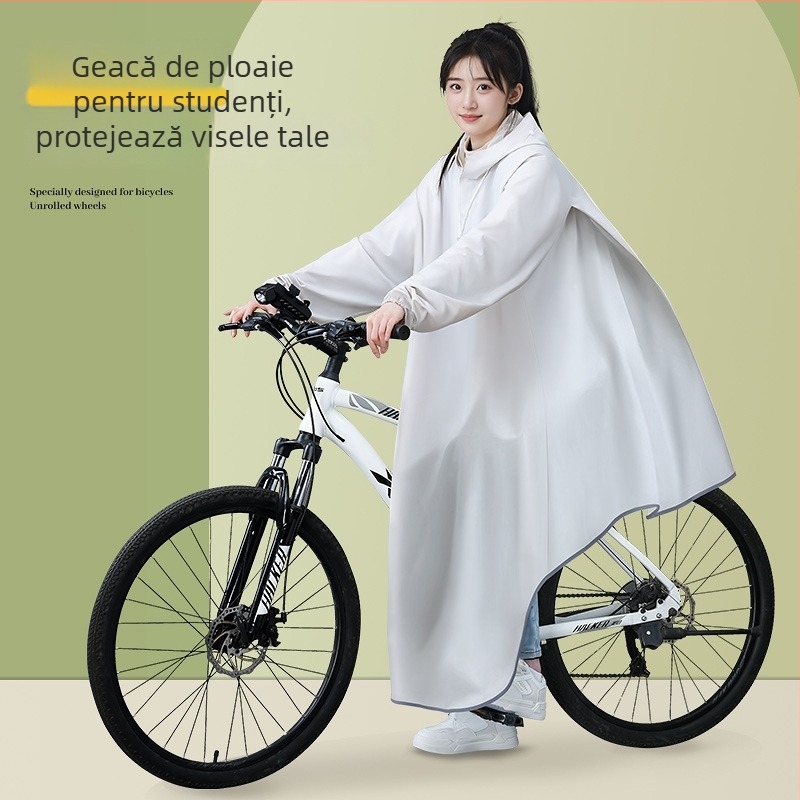 Poncho de ploaie pentru bicicletă, pentru adulți, din PVC, pentru 1 persoană
