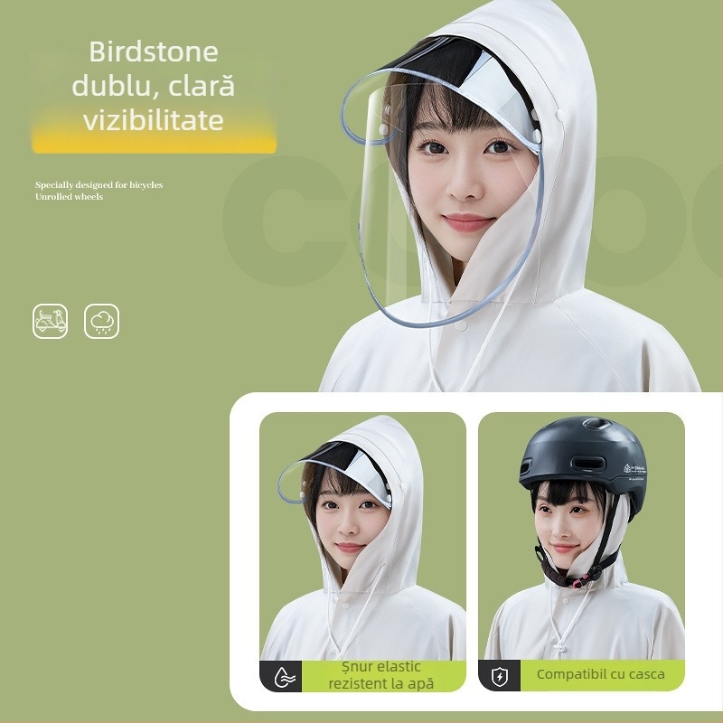 Poncho de ploaie pentru bicicletă, pentru adulți, din PVC, pentru 1 persoană