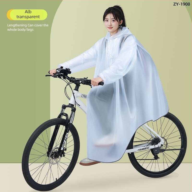 Poncho de ploaie pentru bicicletă, pentru adulți, din PVC, pentru 1 persoană