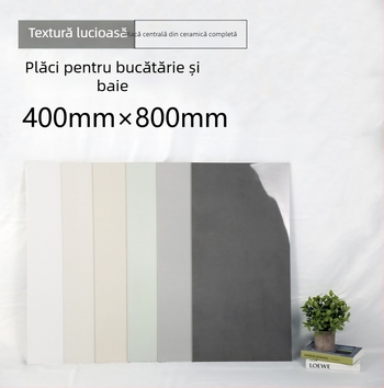 Piatra ceramică lucioasă pentru pereți interiori, seria Bright micro cement, plăcuță din micro ciment, antiderapantă, pentru baie