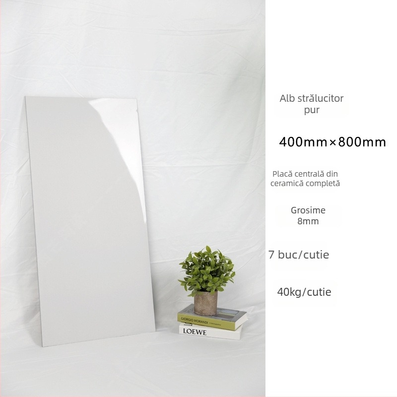 Piatra ceramică lucioasă pentru pereți interiori, seria Bright micro cement, plăcuță din micro ciment, antiderapantă, pentru baie