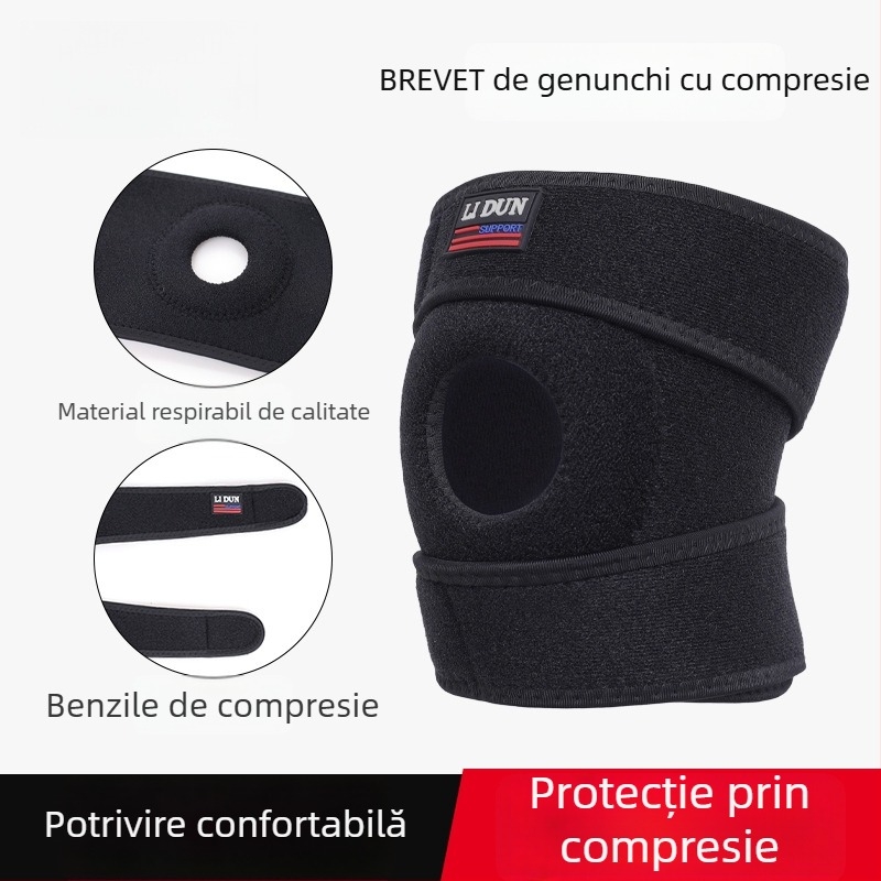 Bandă compresivă pentru genunchi – respirabilă, unisex, model F7H9MMMMHSJH5, material principal: burete, potrivită pentru drumeții și sporturi