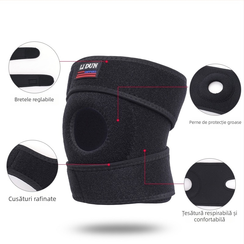 Bandă compresivă pentru genunchi – respirabilă, unisex, model F7H9MMMMHSJH5, material principal: burete, potrivită pentru drumeții și sporturi