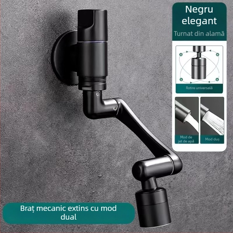 Robinet din cupru pentru chiuveta mop, încastrat în perete, prelungit, anti-stropire, model 825, pentru baie și balcon