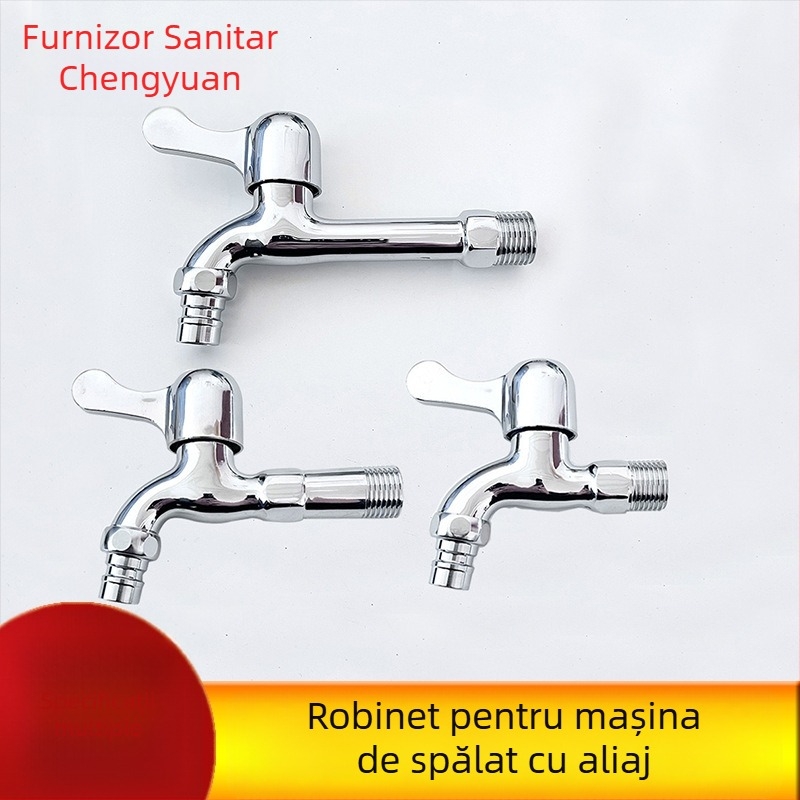 Robinet extins pentru mașina de spălat, montat pe perete, dual-use, aliaj zinc, intrare 15 mm, scaunul valvei 20 mm, 1,6 MPa