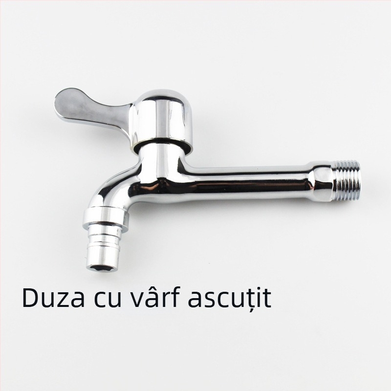 Robinet extins pentru mașina de spălat, montat pe perete, dual-use, aliaj zinc, intrare 15 mm, scaunul valvei 20 mm, 1,6 MPa