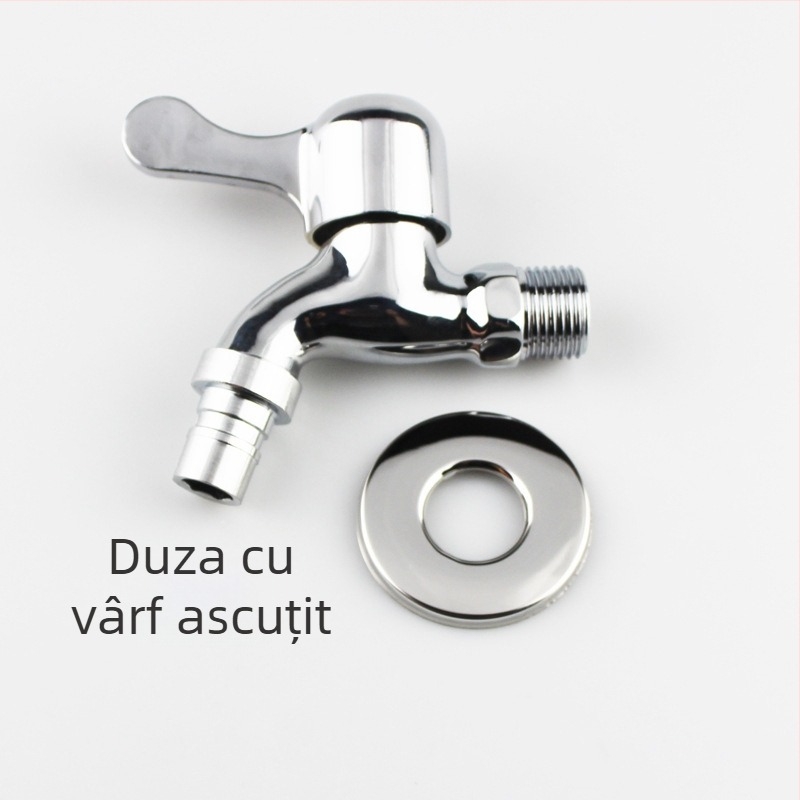 Robinet extins pentru mașina de spălat, montat pe perete, dual-use, aliaj zinc, intrare 15 mm, scaunul valvei 20 mm, 1,6 MPa