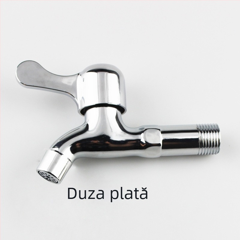 Robinet extins pentru mașina de spălat, montat pe perete, dual-use, aliaj zinc, intrare 15 mm, scaunul valvei 20 mm, 1,6 MPa