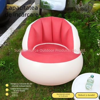 Canapea gonflabilă pentru birou și casă, portabilă și pliabilă pentru utilizare în exterior (PVC; 1 persoană; pompă de aer; 1200)