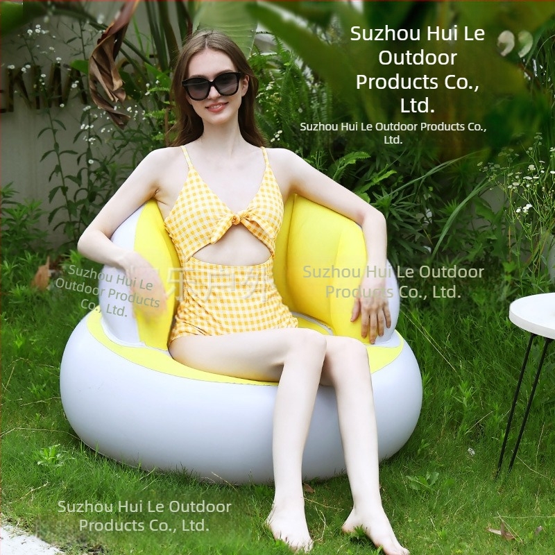 Canapea gonflabilă pentru birou și casă, portabilă și pliabilă pentru utilizare în exterior (PVC; 1 persoană; pompă de aer; 1200)