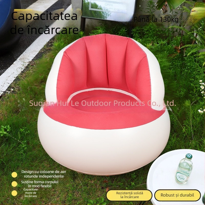 Canapea gonflabilă pentru birou și casă, portabilă și pliabilă pentru utilizare în exterior (PVC; 1 persoană; pompă de aer; 1200)