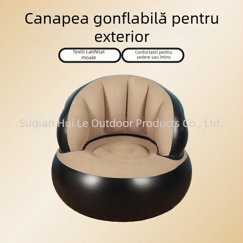 Canapea gonflabilă pentru birou și casă, portabilă și pliabilă pentru utilizare în exterior (PVC; 1 persoană; pompă de aer; 1200)