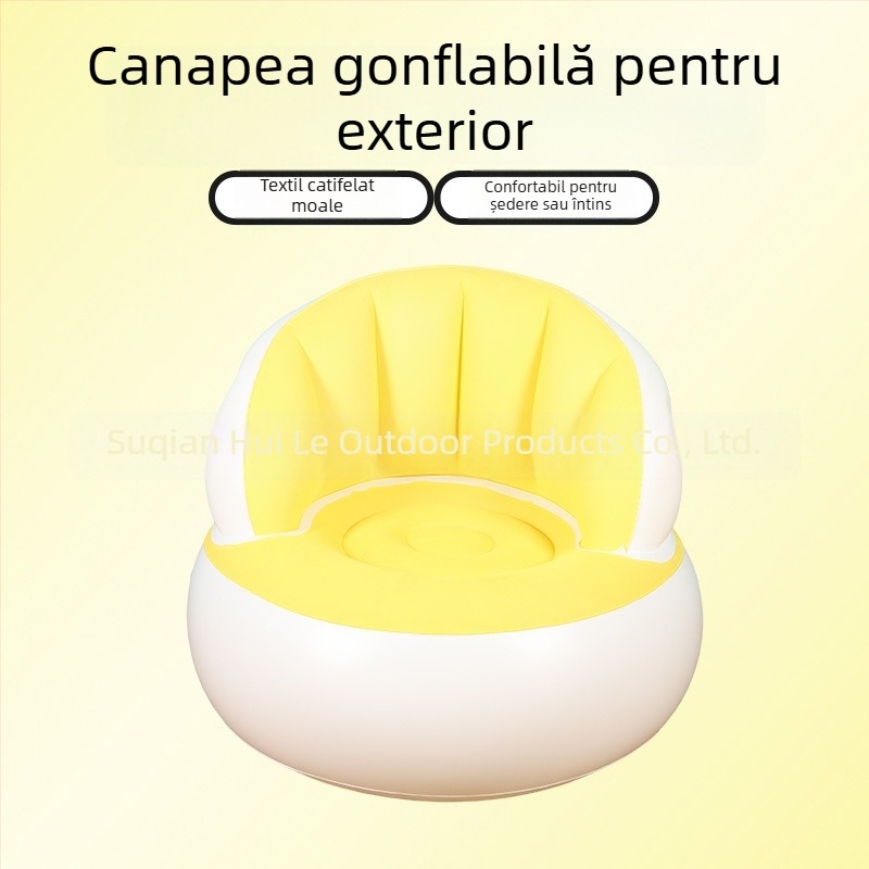 Canapea gonflabilă pentru birou și casă, portabilă și pliabilă pentru utilizare în exterior (PVC; 1 persoană; pompă de aer; 1200)