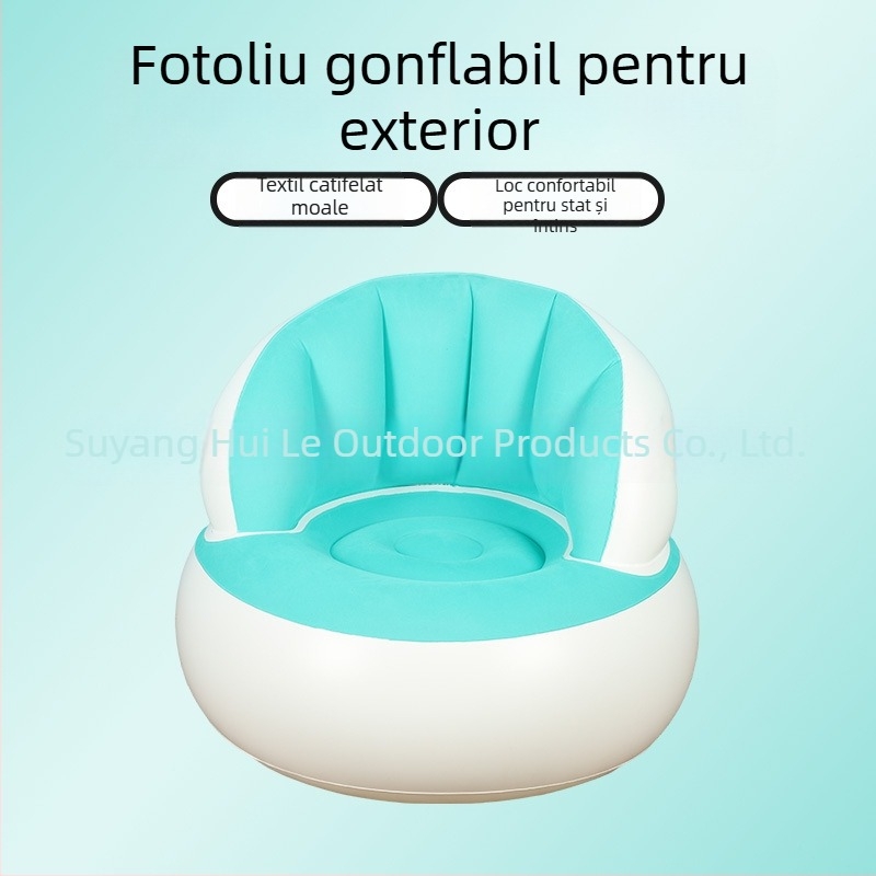 Canapea gonflabilă pentru birou și casă, portabilă și pliabilă pentru utilizare în exterior (PVC; 1 persoană; pompă de aer; 1200)