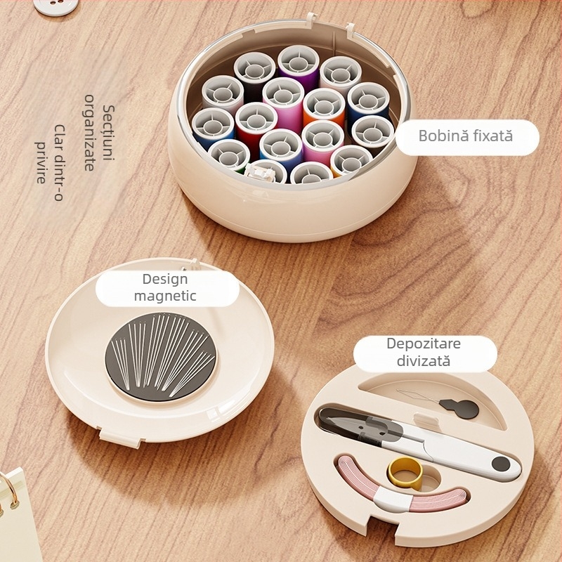Kit portabil de cusut în cutie — material ABS, stil simplu, personalizare disponibilă