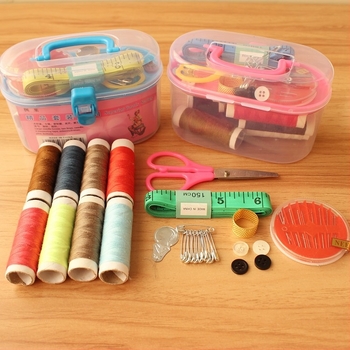 Cutie de cusut pentru uz casnic cu set de ace textile - organizator portabil, multifuncțional; Origine Zhejiang; Ambalare 180 bucăți; Greutate brută 88 g