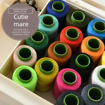 Set cutie de cusut din plastic, seria pachet cu ace, capacitate mare, stil minimalist, greutate 1.874 kg