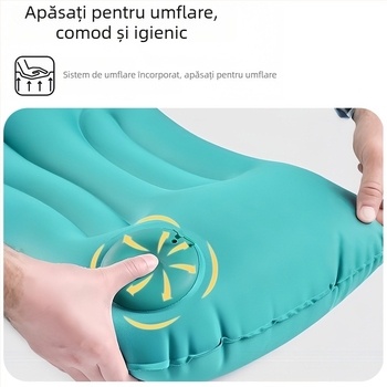 Perne de călătorie gonflabile cu susținere a taliei, pliabile, 122 g, pernă de aer cu grosime