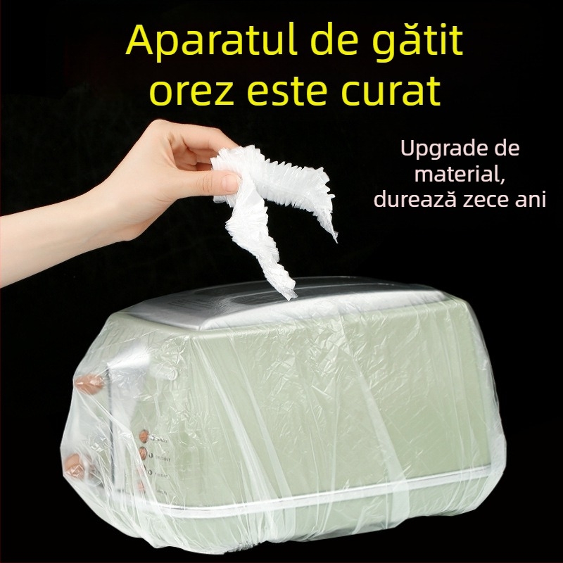 Capace de protecție împotriva prafului, de unică folosință pentru electrocasnice, set 20 bucăți, groase, peliculă transparentă, pentru fierbătoare de orez și oale, material 20213