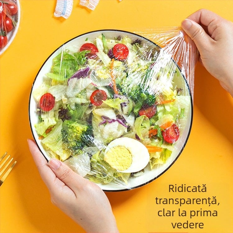 Film de conservare a alimentelor, PE/Polietilenă, rezistență la temperaturi -60°C până la 100°C, 12+ bucăți, 36 de luni de valabilitate