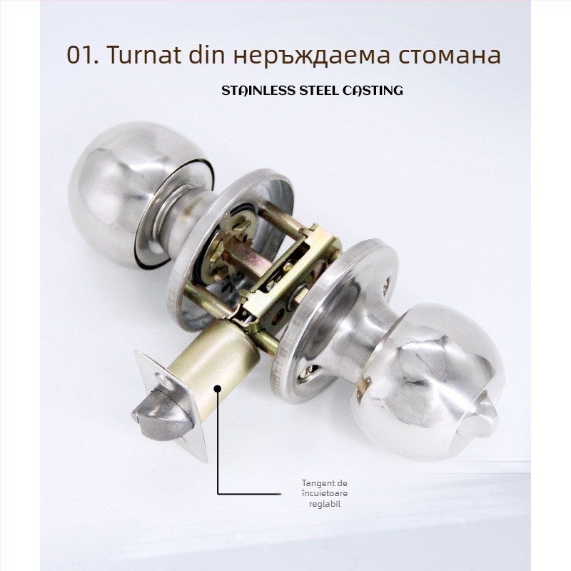 Gu Rui 588 Încuietoare de ușă din oțel inoxidabil pentru uși de cameră