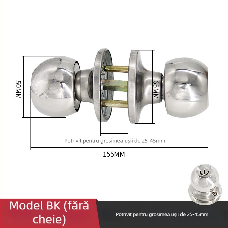 Gu Rui 588 Încuietoare de ușă din oțel inoxidabil pentru uși de cameră
