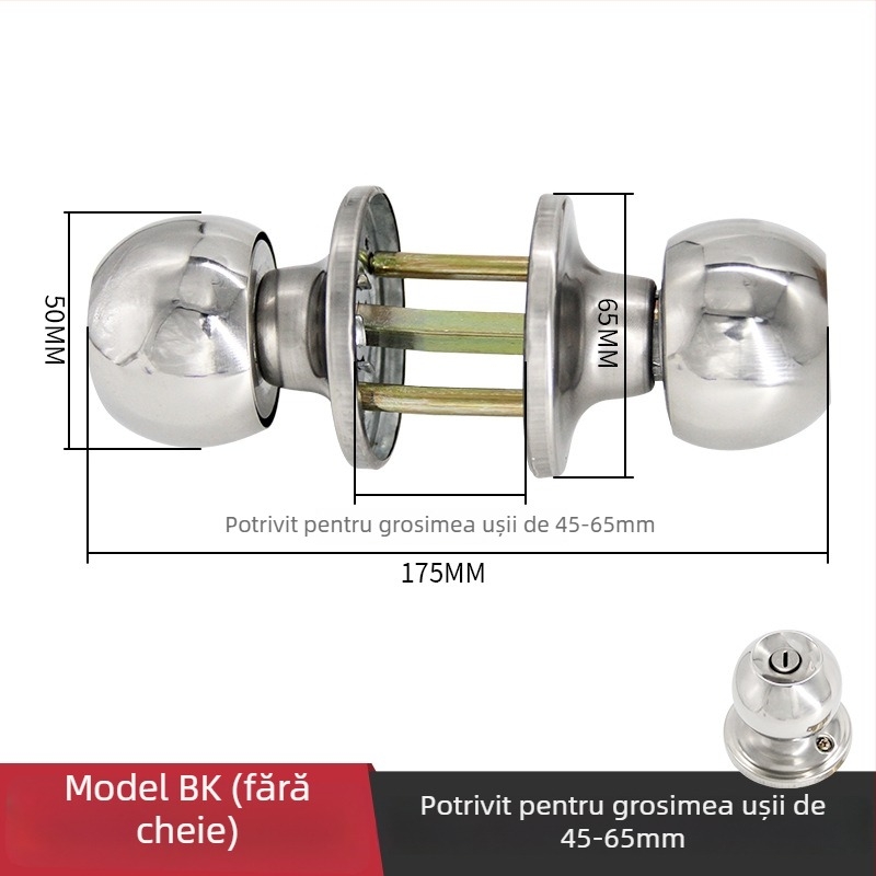 Gu Rui 588 Încuietoare de ușă din oțel inoxidabil pentru uși de cameră