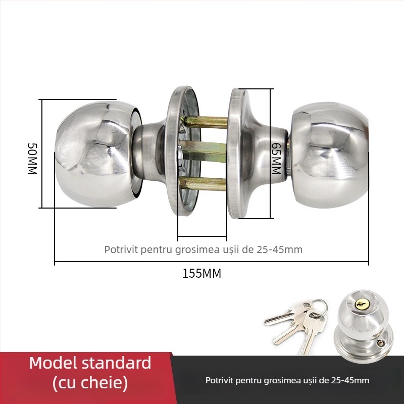 Gu Rui 588 Încuietoare de ușă din oțel inoxidabil pentru uși de cameră