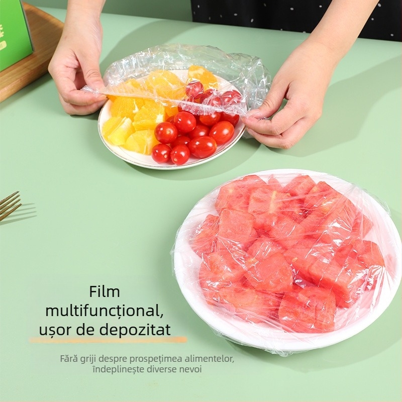 Husă de folie alimentară din plastic – de unică folosință, protecție împotriva prafului, 100 de pachete, material plastic, durată de viață 36 de luni