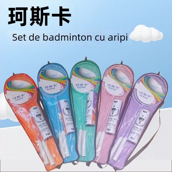 Rachetă badminton K310, cadru din aliaj de fier, sfoară nylon, greutate 95–100 g, tijă dreaptă