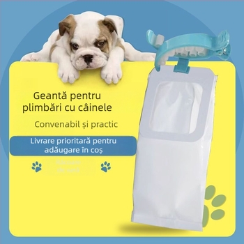 Dispenser pentru sacoșe de câini cu clips și alimentare automată (Plastic; Model 48931157; 20 bucăți în cutie)