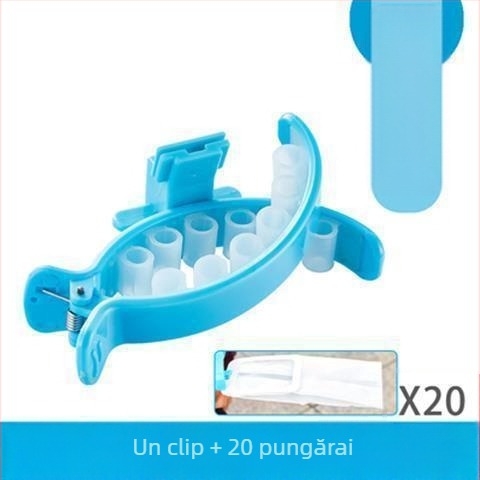 Dispenser pentru sacoșe de câini cu clips și alimentare automată (Plastic; Model 48931157; 20 bucăți în cutie)