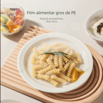 Acoperire pentru folie proaspătă cu capac rabatabil de unică folosință – design atârnat, material PE, uz casnic, 60 buc