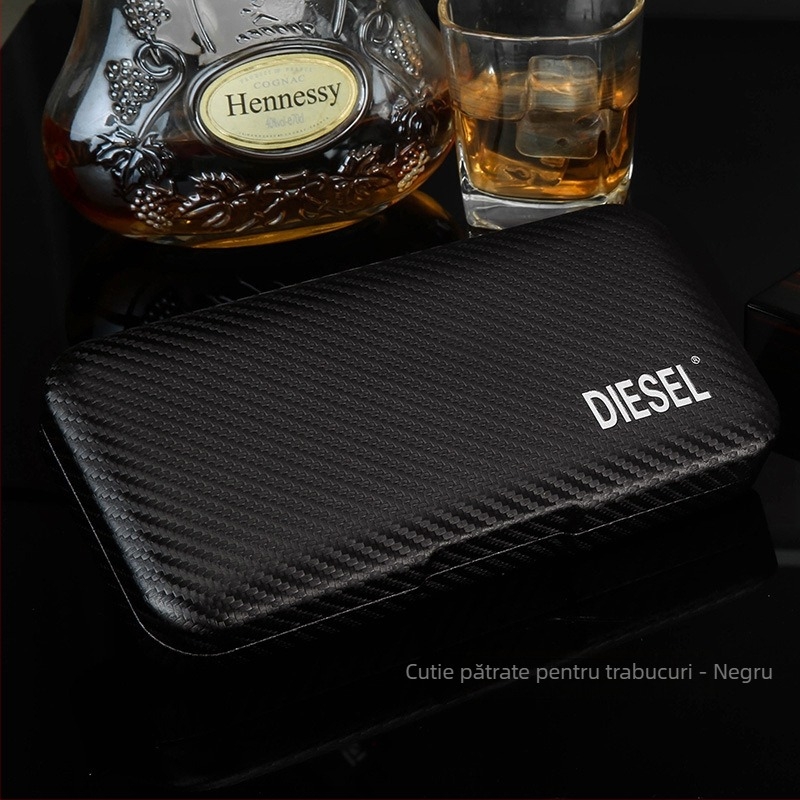 Cutie portabilă pentru țigări, material Cortex, stil Light Luxury, funcționare manuală