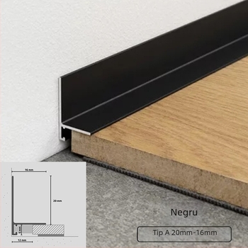 Plintă din aliaj de aluminiu, miniaturală, stil plat, lux discret