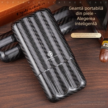 Tub de hidratare pentru trabuc din fibră de carbon – ușor, stil retro, personalizabil