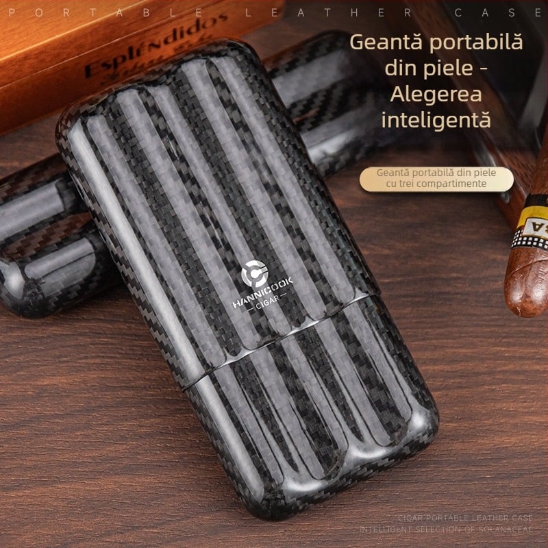 Tub de hidratare pentru trabuc din fibră de carbon – ușor, stil retro, personalizabil