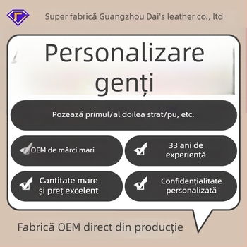 Geantă de damă din piele naturală crossbody - Top-Grain Cowhide, Geantă mică pătrată, Formă orizontală dreptunghiulară, Fermoar